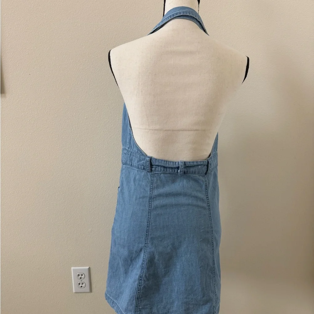 Free People Women's Sami Denim Mini Dress Bali Blue size S - Picture 7 of 9